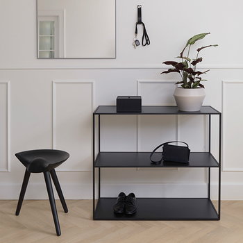 Audo Copenhagen Tabouret ML42, 48 cm, hêtre teinté noir