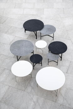 Cane-line Twist coffee table, diam. 90 cm, lava grey - fossil black