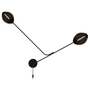 GUBI Satellite wall lamp, soft black semi matt