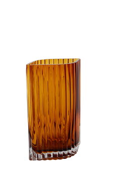 AYTM Folium vase, L, amber