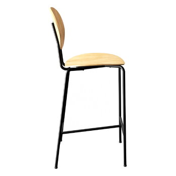 Sibast Piet Hein barstol 65 cm, svart - vitlackad ek