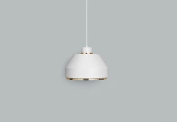 Artek AMA 500 pendant, white - brass