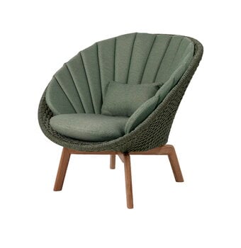 Cane-line Peacock lounge chair, teak - dark green