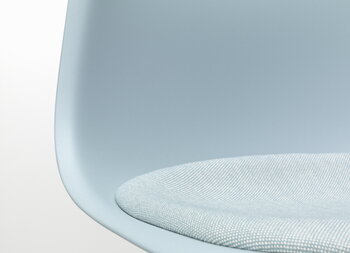 Vitra Eames DSR tuoli, ice grey - kromi - ice blue/ivory pehmuste