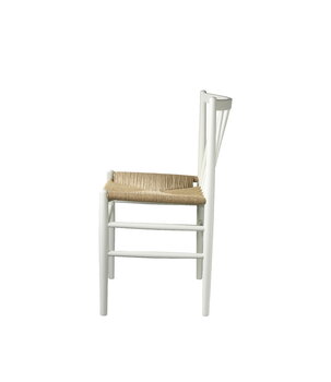 FDB Møbler J80 stol, vit - papperssnöre
