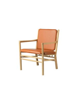 FDB Møbler J147 lounge chair, oak - cognac leather