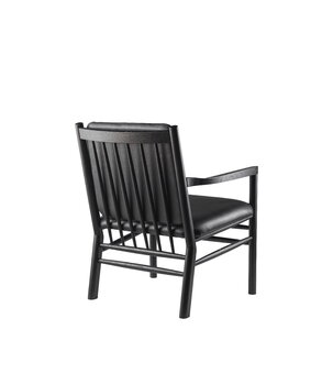FDB Møbler J147 lounge chair, black oak - black leather