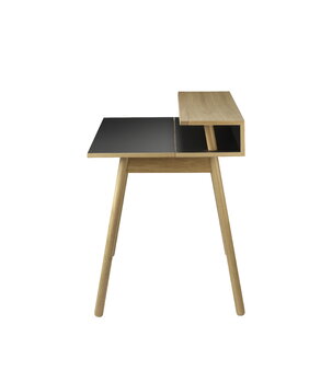 FDB Møbler C68 Nørrebro desk, oak - black linoleum