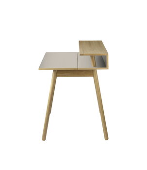 FDB Møbler C68 Nørrebro desk, oak - mushroom linoleum
