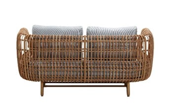 Cane-line Nest 2-istuttava sohva, luonnonvärinen - vaaleanharmaa