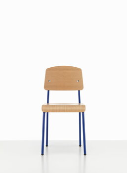 Vitra Standard chair, Prouvé Bleu Marcoule - oak