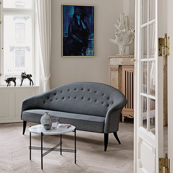 GUBI TS sohvapöytä, 55 cm, messinki - valkoinen marmori