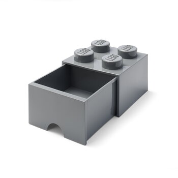 Room Copenhagen Contenitore Lego Brick Drawer 4, grigio scuro