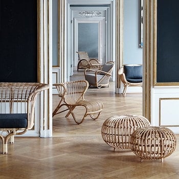 Sika-Design Divano Belladonna, rattan naturale - grigio scuro