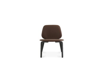 Normann Copenhagen My Chair fåtölj, svart - konjaksfärgat läder