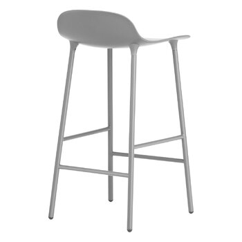 Normann Copenhagen Form bar stool, 65 cm, grey steel - grey