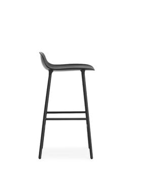 Normann Copenhagen Form barstol 65 cm, stålfot, svart