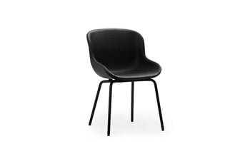 Normann Copenhagen Hyg chair, black steel - black leather Ultra