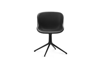 Normann Copenhagen Hyg chair, swivel, black - black leather Ultra