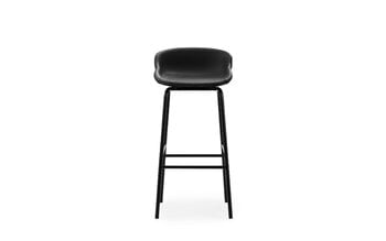 Normann Copenhagen Hyg bar stool, 75 cm, black - black leather Ultra