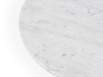 Normann Copenhagen Table basse Lunar, 70 cm, aluminium - marbre blanc