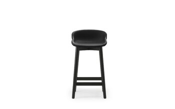 Normann Copenhagen Hyg barstol, 65 cm, svart ek - svart läder Ultra