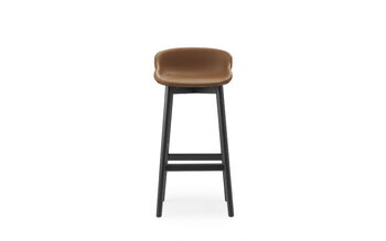 Normann Copenhagen Hyg bar stool, 75 cm, black oak - brandy leather Ultra