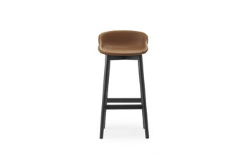 Normann Copenhagen Tabouret de bar Hyg, 75 cm, chêne noir - cuir brandy Ultra