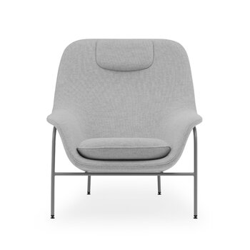 Normann Copenhagen Drape Loungesessel, Kopfstütze, Hallingdal 110 - Grau