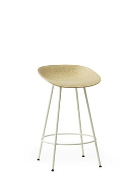 Normann Copenhagen Mat bar stool, 65 cm, cream steel - hemp