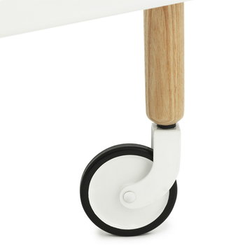 Block table trolley, white