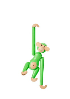 Kay Bojesen Denmark Scimmietta in legno, mini, verde chiaro, immagine extra