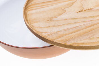 Vaidava Ceramics Earth ash wood platter 25,5 cm