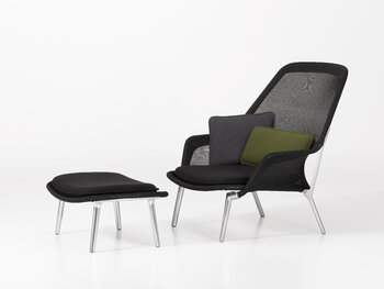 Vitra Slow Chair, svart - aluminium