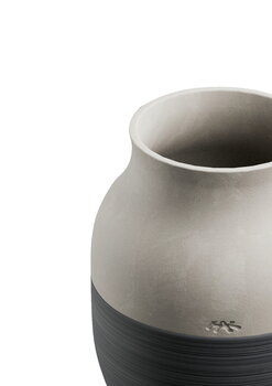 Kähler Omaggio Circulare vase, 20 cm, anthracite grey