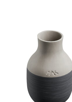 Kähler Omaggio Circulare Vase, 12,5 cm, Anthrazitgrau