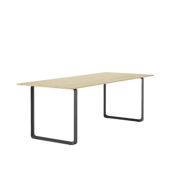 Muuto Table 70/70, 225 x 90 cm, chêne massif - noir
