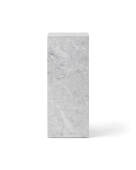 Audo Copenhagen Plinth Pedestal stand, white Carrara marble