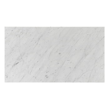 Audo Copenhagen Plinth Grand Tisch, weißer Carrara-Marmor