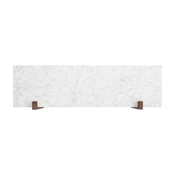 Audo Copenhagen Corbel shelf, large, dark stained oak - Carrara marble