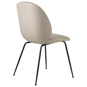 GUBI Beetle chair, matt black - beige - Light Boucle 008