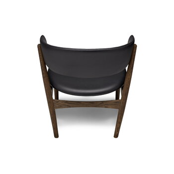 Sibast No 7 Lounge chair, fully upholstered, dark oiled oak - black lea