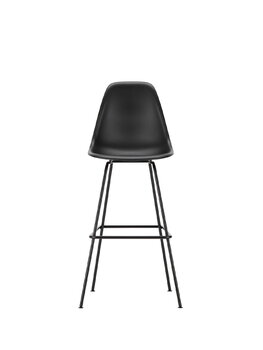 Vitra Eames Plastikstuhl, hoch, tiefschwarz RE - dunkel