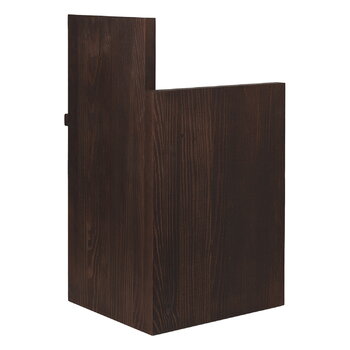 ferm LIVING Uta Piece side table/stool, dark oiled pinewood