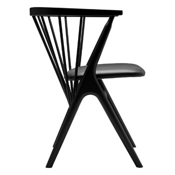 Sibast Chaise No 8, noir - cuir noir