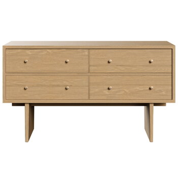 GUBI Private sideboard, ljus ekfanér