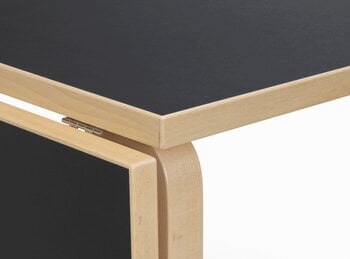 Artek Aalto foldable table DL81C, birch - black linoleum