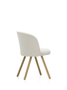 Vitra Chaise Mikado, chêne naturel - Nubia 01 ivoire/perle