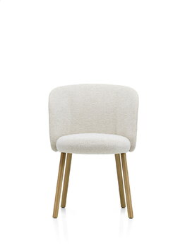 Vitra Chaise Mikado, chêne naturel - Nubia 01 ivoire/perle