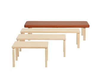Artek Aalto bench 153B, solid seat, birch